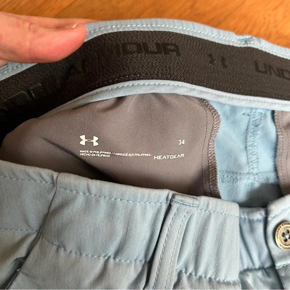 Under Armour UA Match Blue Clear Golf Shorts Men’s Size 34 Waist - Picture 5 of 6